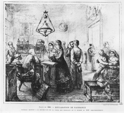 Doğum beyanı - “La vie moderne” de H.E Blanchon tarafından çizim” by French School