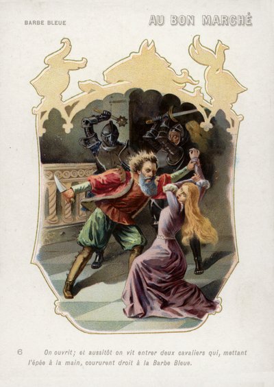 Mavisakal'ın karısı, erkek kardeşlerinin gelmesiyle kocasının elinde ölümden kurtulur (chromolitho) by French School