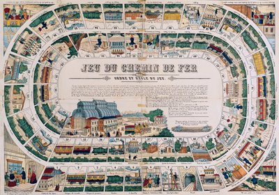 Bir demiryolu oyunu için tahta, 1850 by French School