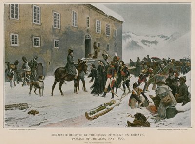 Aziz Bernard Dağı keşişleri tarafından alınan Bonaparte by French School