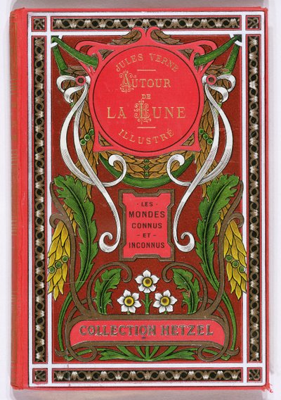 Ayın Etrafında Kitap Kapağı Jules Verne (1828-1905), Hetzel baskıları, 19. yüzyılın sonu by French School