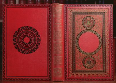 Jules Verne (1828-1905) tarafından yazılan Kuzey Güneye Karşı Kitap Kapağı (deri) by French School