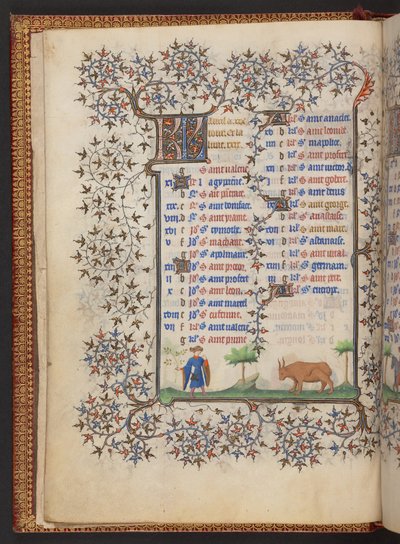 Çalışma Saatleri Kitabı, Add MS 32454 f.3v, Fransa by French School