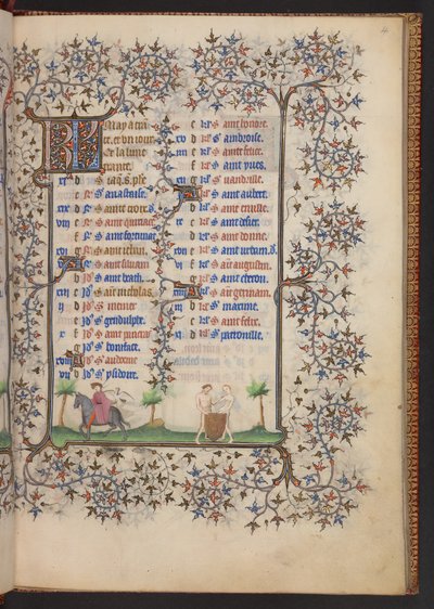 Saat Kitabı, Add MS 32454 f.4r, Fransa by French School