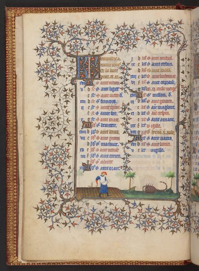 Saat Kitabı, Add MS 32454 f.6v, Fransa by French School