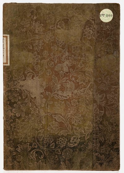 Lucca Ducal Sarayı Görgü Kuralları Kitabı, Lucca, 1805 (işlemeli tekstil ve kağıt) by French School