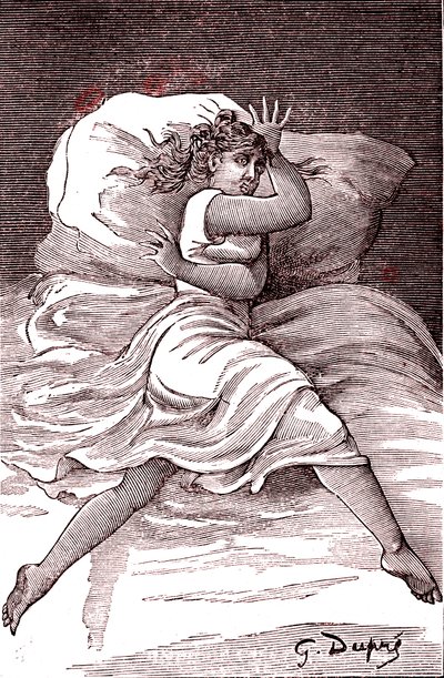 Sınırdaki histeri. 1887 (gravür) by French School
