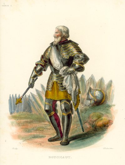 Boucicaut (renkli gravür) by French School