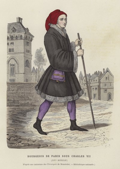 Charles VII, 15. Yüzyıl saltanatının Parisli burjuva adamı by French School