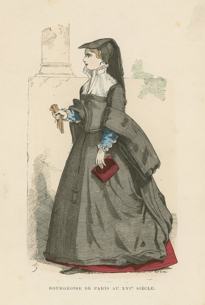 Burjuva Parisli kadın, 16. yüzyıl by French School