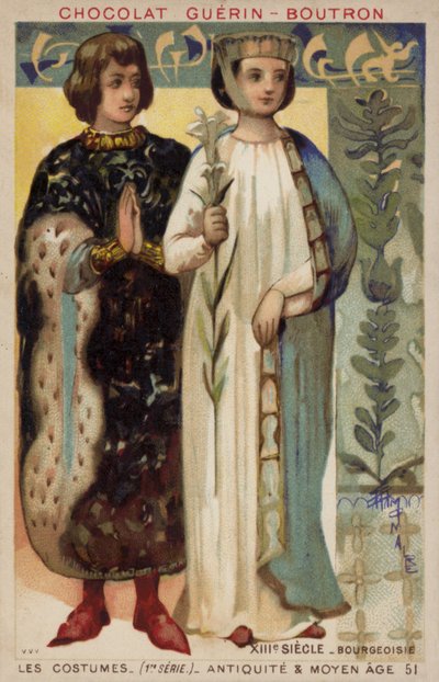 Burjuva kostümü, 13. yüzyıl by French School