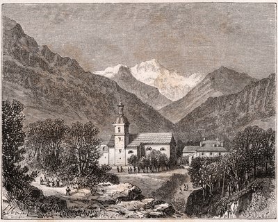 Brides-les-Bains (Brides les Bains) - Savoie - V.A. Malt-Kahverengi. 1884 by French School