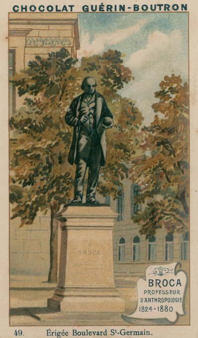 Broca, Profesör, Antropoloji, 1824-1880, Erigee Boulevard St-Germain by French School
