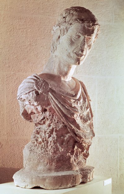 İmparator Frederick II (1194-1250) büstü (kireçtaşı) by French School
