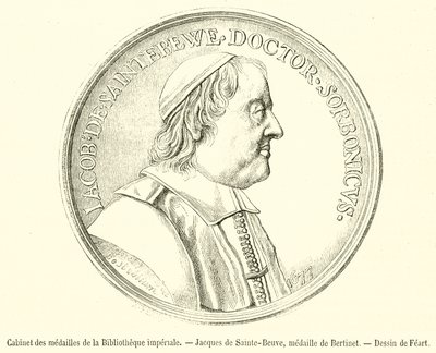 İmparatorluk Kütüphanesi madalya dolabı, Jacques de Sainte-Beuve, Bertinet madalyası (gravür) by French School