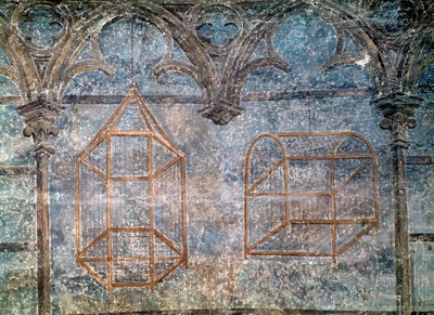 Popes yatak odasından kafesler ve mimari detaylar, 1334-62 by French School