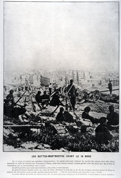 18 Mart 1871 arifesinde Buttes-Montmartre