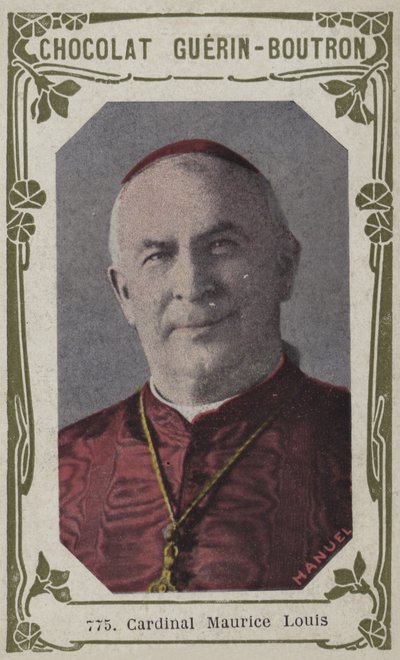 Kardinal Maurice Louis (renkli fotoğraf) by French School