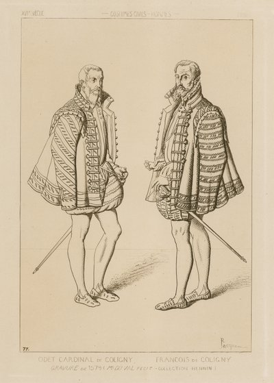Kardinal Odet de Coligny (1517? 1571) ve Francois de Coligny (1557? 1591) by French School