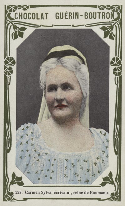 Carmen Sylva yazar, Romanya kraliçesi (renkli fotoğraf) by French School
