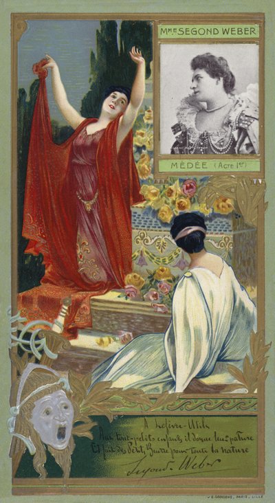 Caroline-Eugenie Segond-Weber, Fransız aktris (kromolito) by French School