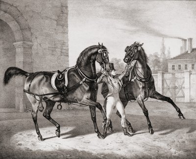 İngiltere Kralı için Araba Atları, 1836 by French School