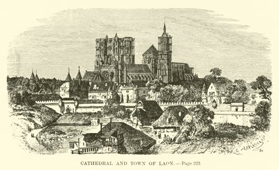 Katedral ve Laon şehri by French School