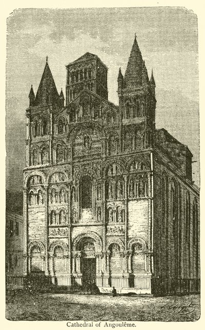 Angouleme Katedrali (gravür) by French School