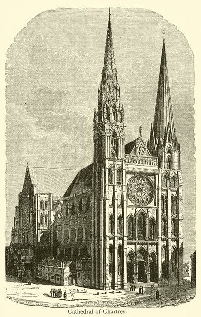 Chartres Katedrali (gravür) by French School