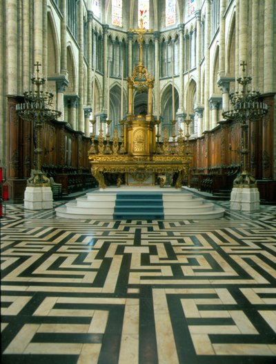 Cathedrale de Saint Omer (Kuzey 59): Sunak ve labirent. by French School