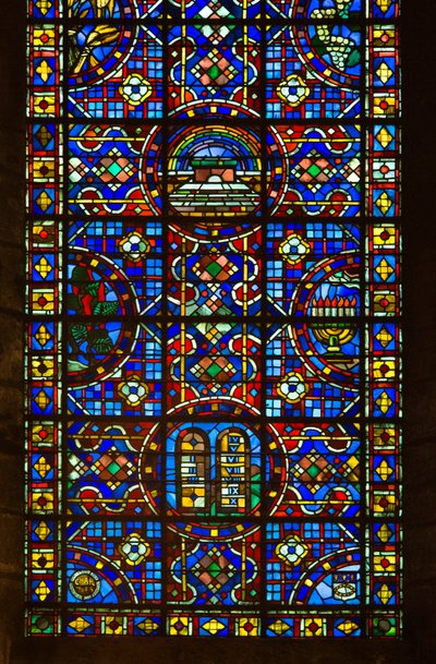 Cathedrale de chartres, vitray barışın detayı by French School