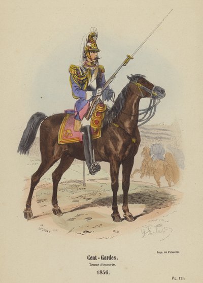 Cent-Gardes, Eskort kıyafeti by French School