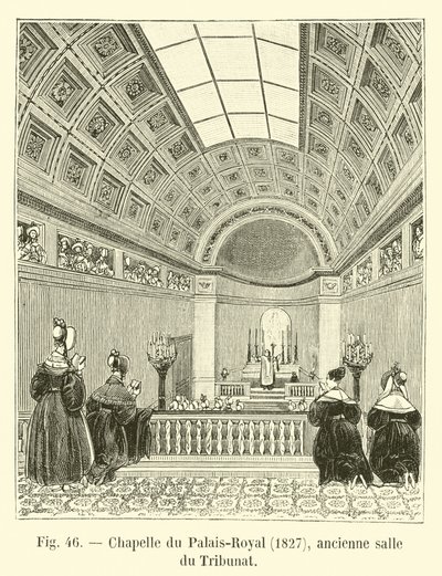 Chapelle du Palais-Royal, 1827, eski Tribunate odası by French School