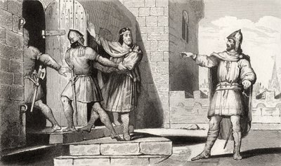 Charles III (879-929), askerlerinden biri tarafından esir alınan Basit, Colart tarafından yayınlanan 