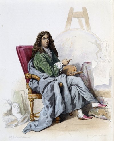 Charles Lebrun (Le Brun) (1619-1690) Fransız ressam ve dekoratör- “Le Plutarque francais”de, Mennechet, Paris by French School