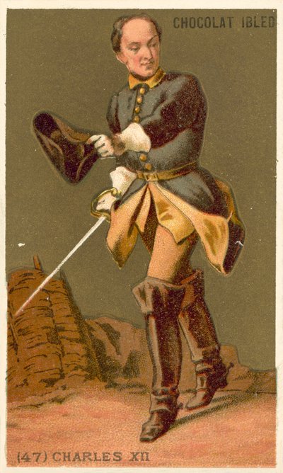 İsveç Charles XII (chromolitho) by French School