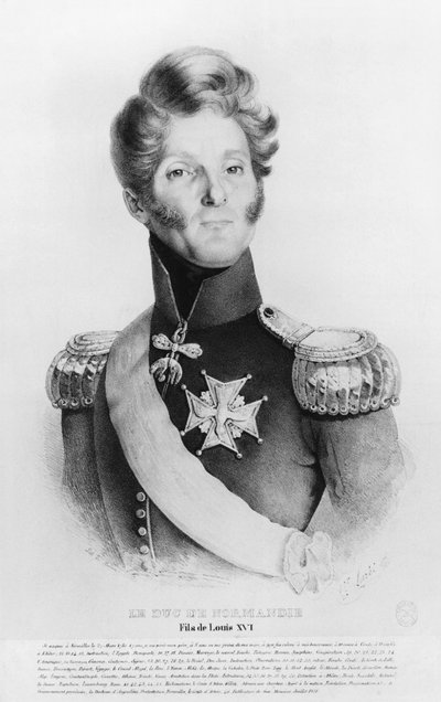 Charles de Bourbon, Normandiya Dükü veya Baron Richemont, Fransa tahtına Kral Louis XVII olarak hak iddia ediyor, c.1831-35 by French School