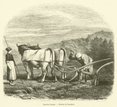 Charrue Bask (gravür) by French School