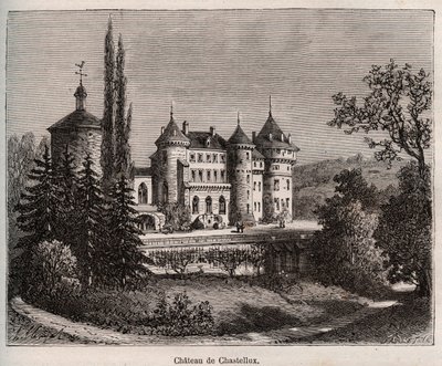 Chateau de Chastellux - Chastellux sur kür, Burgundy - V.-A. Malt-Kahverengi. 1884 by French School