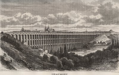 Chaumont - Haute-Marne - V.A. Malt-Brown tarafından “La France illustrée: coğrafya, tarih, istatistiksel yönetim” de gravür. 1884 by French School