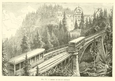 Chemin de Fer du Giesbach (gravür) by French School