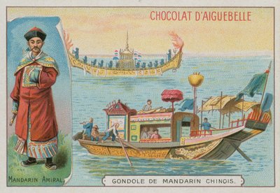 Çin Mandarin Amiral ve gondol by French School