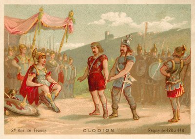Chlodio, Salian Franks Kralı (chromolitho) by French School