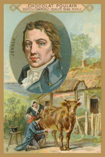 Chocolat Poulain ticaret kartı, Edward Jenner by French School