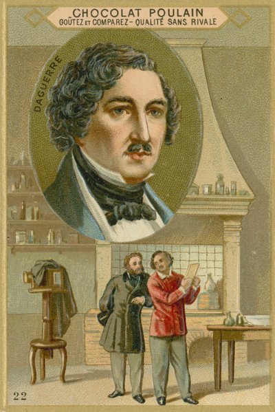Chocolat Poulain ticaret kartı, Louis Daguerre by French School