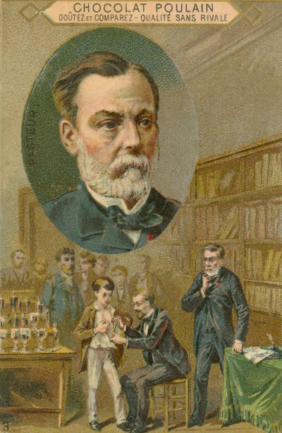 Çikolata Poulain ticaret kartı, Louis Pasteur by French School