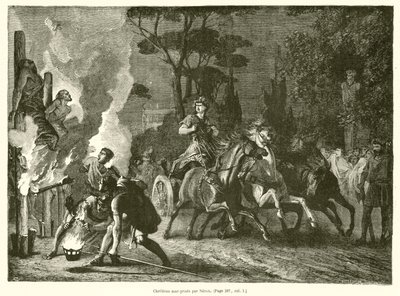 Neron tarafından evlendirilen Hıristiyanlar (gravür) by French School