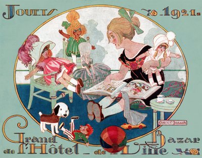 Noel oyuncakları. 1921 (gravür) by French School