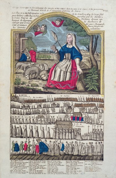 St. Genevieve alayının kronolojisi ve tasviri by French School