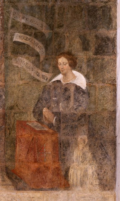 Kilise (Vaftizci Yahya Kilisesi). İç mekan. Şapel Saint-Fursy. Duvar resimleri. Meryem